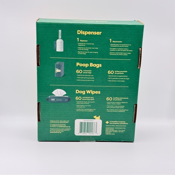 Earth Rated Unscented Dog Cleanup Kit with 60 Bags and 60 Wipes - Picture 2 of 6